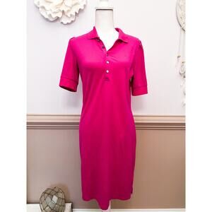 Ralph Lauren Black Label Knit Pink Polo Shirt Dress Size M